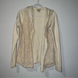 Lucky brand Boho Hooded Cardigan sweater